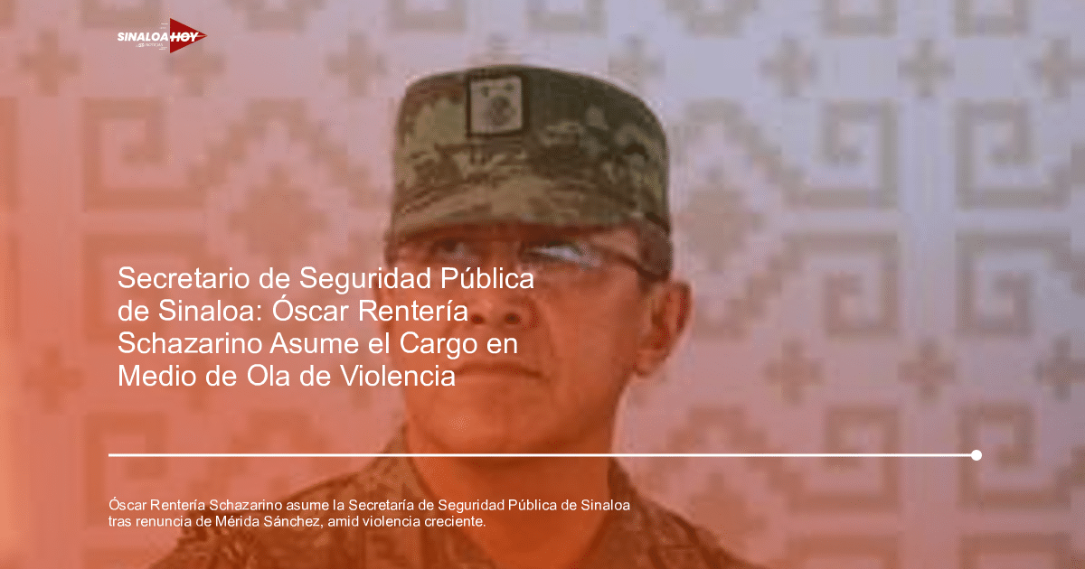 Óscar Rentería Schazarino en uniforme militar, nuevo Secretario de Seguridad Pública de Sinaloa.