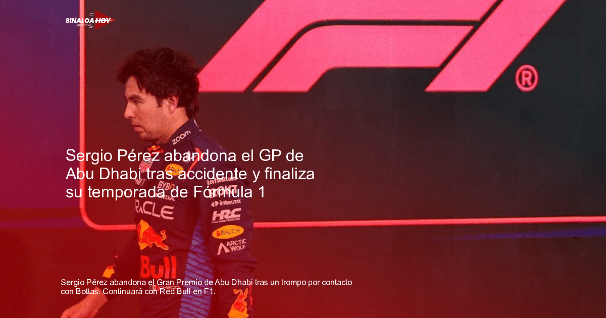 Piloto de Red Bull Racing con traje de carreras y logotipo de Fórmula 1 en el fondo oscuro.