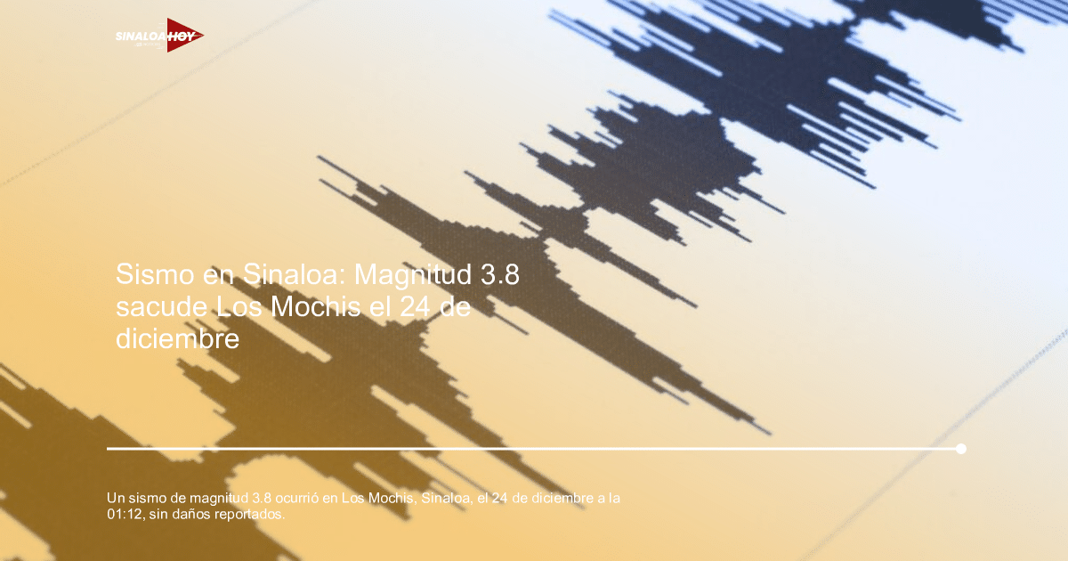 Gráfico de onda de sonido en blanco y negro, relacionado con el sismo en Sinaloa.