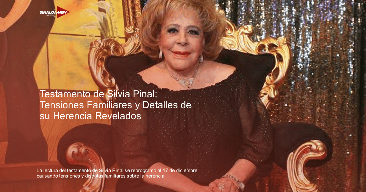 Familia de Silvia Pinal reunida para la lectura del testamento, mostrando tensiones y ajustes en la fecha del evento.
