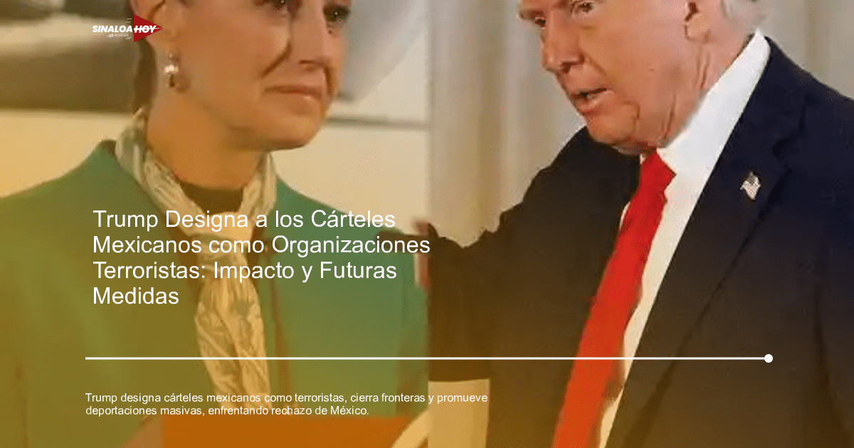 Donald Trump anuncia designación de cárteles mexicanos como organizaciones terroristas en Phoenix, 2024.