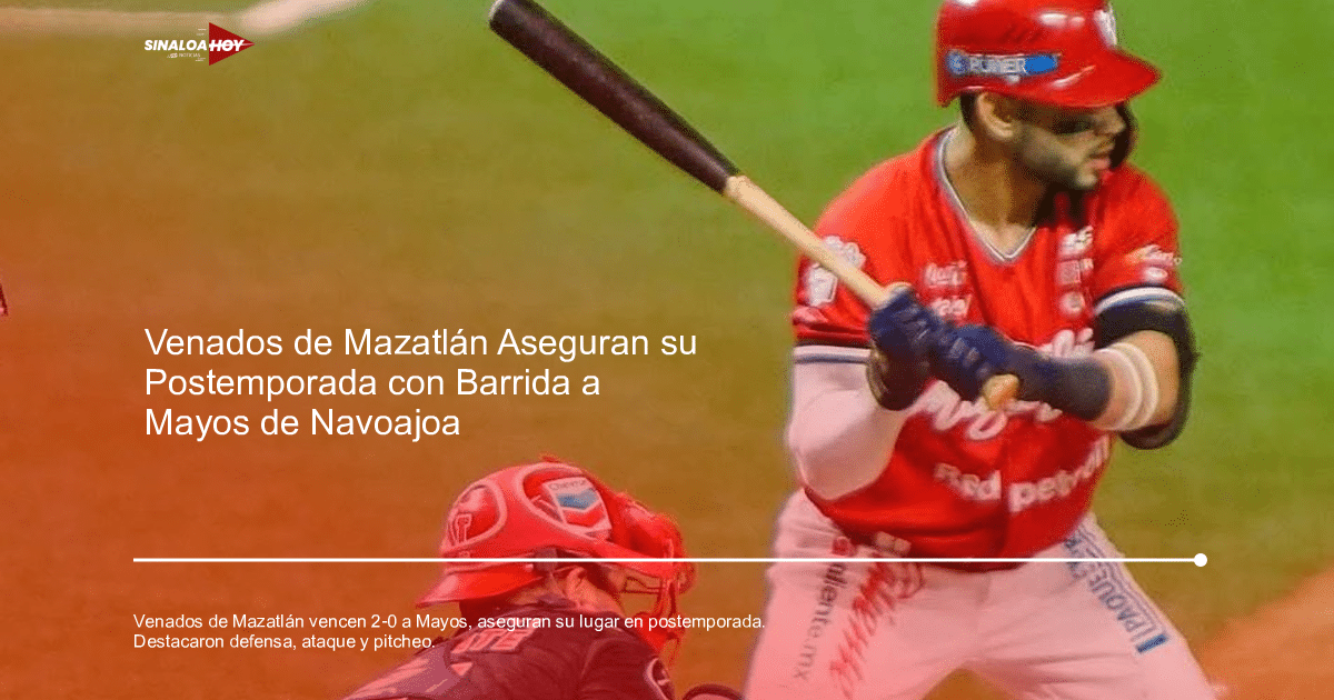 Jugador de béisbol de los Venados de Mazatlán bateando en el campo