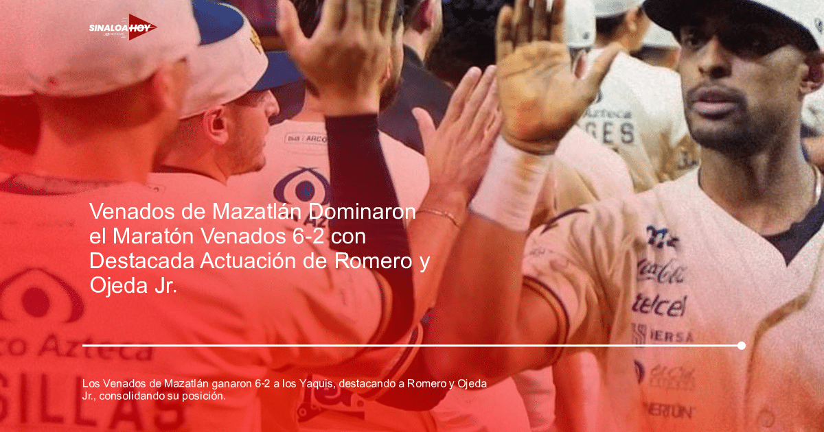 Jugadores de los Venados de Mazatlán celebrando con palmas tras victoria en el Maratón Venados.