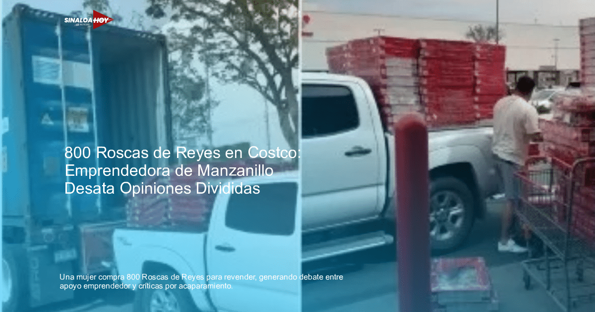 Camión descargando cajas rojas en zona comercial con camioneta blanca y persona organizando.