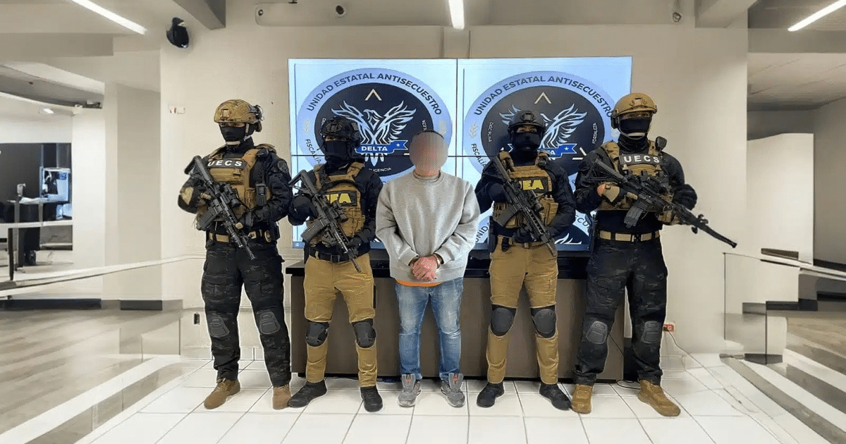 Agentes de seguridad capturan a Fernando “M” en operativo conjunto de la Unidad Especializada Antisecuestros.