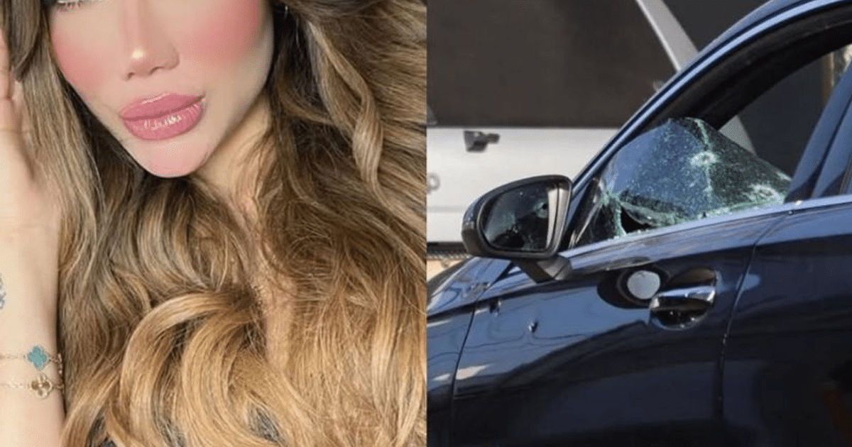 Persona con cabello largo y coche negro con ventana rota, relacionado con el caso Fedra Gaxiola.