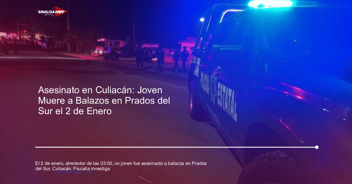 Vehículo de policía estatal con luces encendidas en una operación nocturna en Culiacán