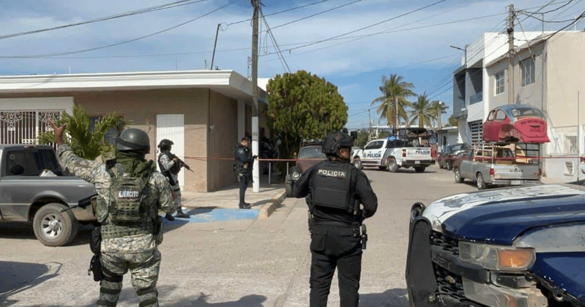 Operativo policial y militar en Mazatlán tras ataques armados en la colonia Francisco Villa.