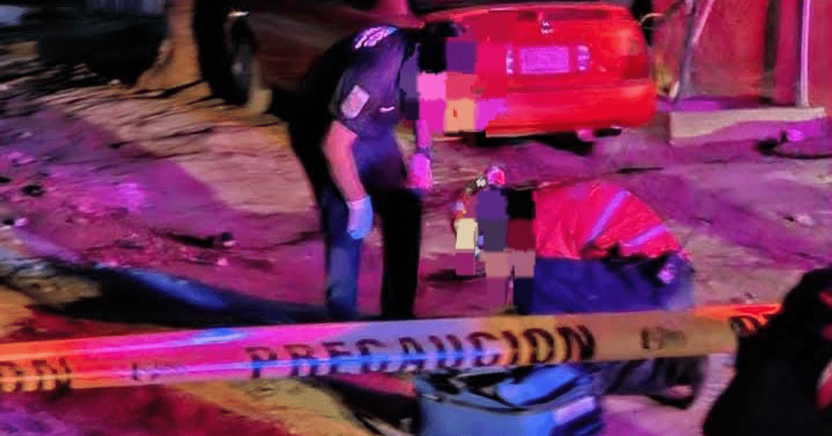 Escena de balacera en Culiacán con presencia policial y cinta de seguridad.