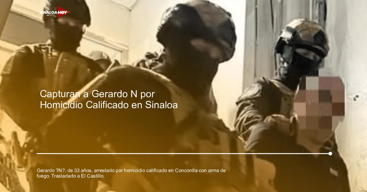 Arresto de Gerardo “N” en Concordia por homicidio calificado