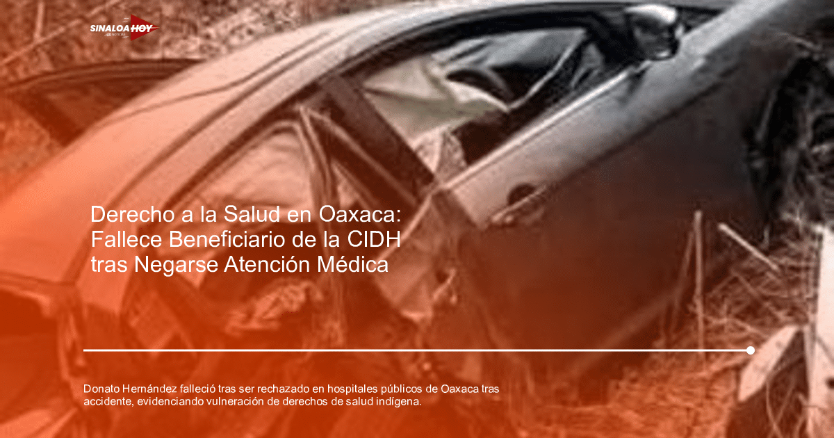 Automóvil Ford Focus gris dañado tras accidente en carretera Huitzo-Oaxaca, vinculado al caso de Donato Hernández García.