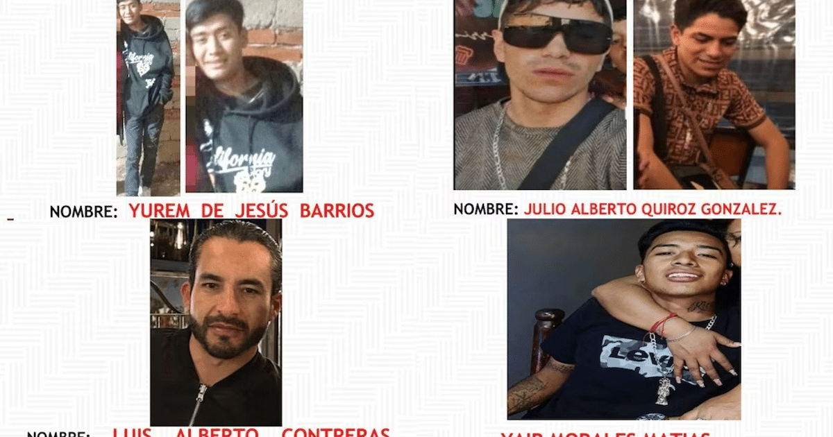 Fotografías de personas desaparecidas en Oaxaca, con nombres identificativos.