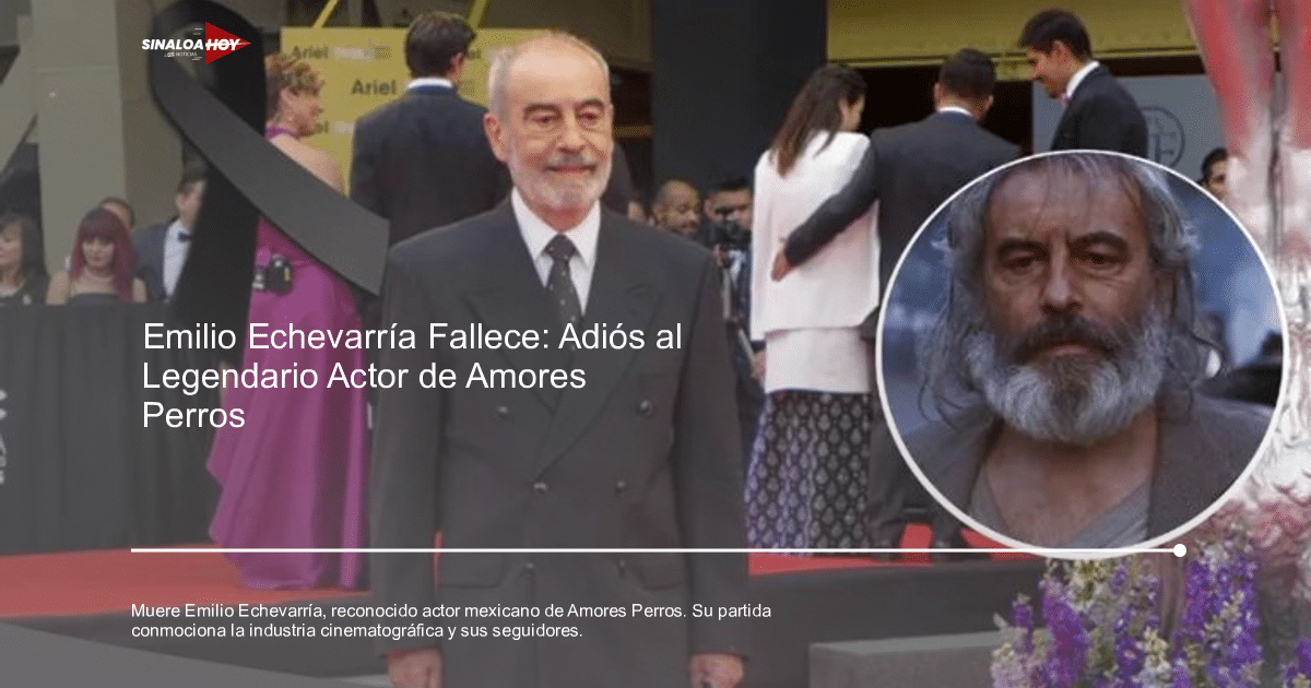 Hombre en traje negro en alfombra roja con lazo negro, homenaje a Emilio Echevarría.