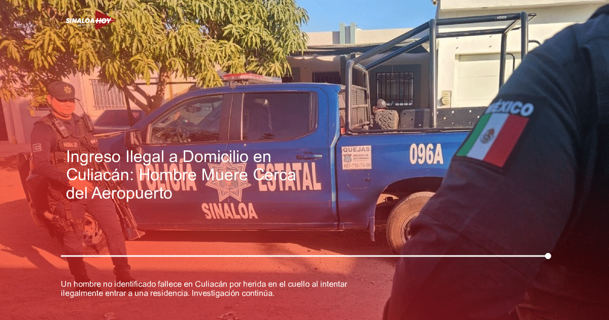 Vehículo de la Policía Estatal de Sinaloa con oficial en escena urbana