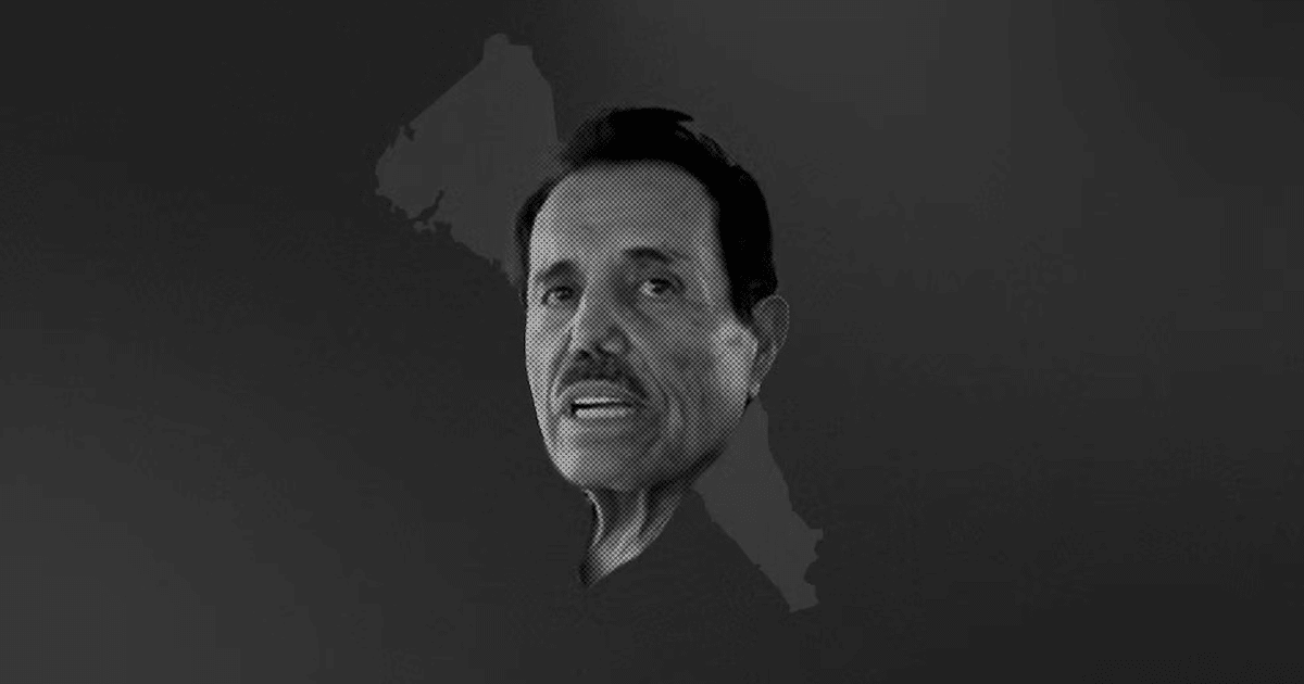 Retrato artístico de Ismael 'El Mayo' Zambada con fondo de Sinaloa