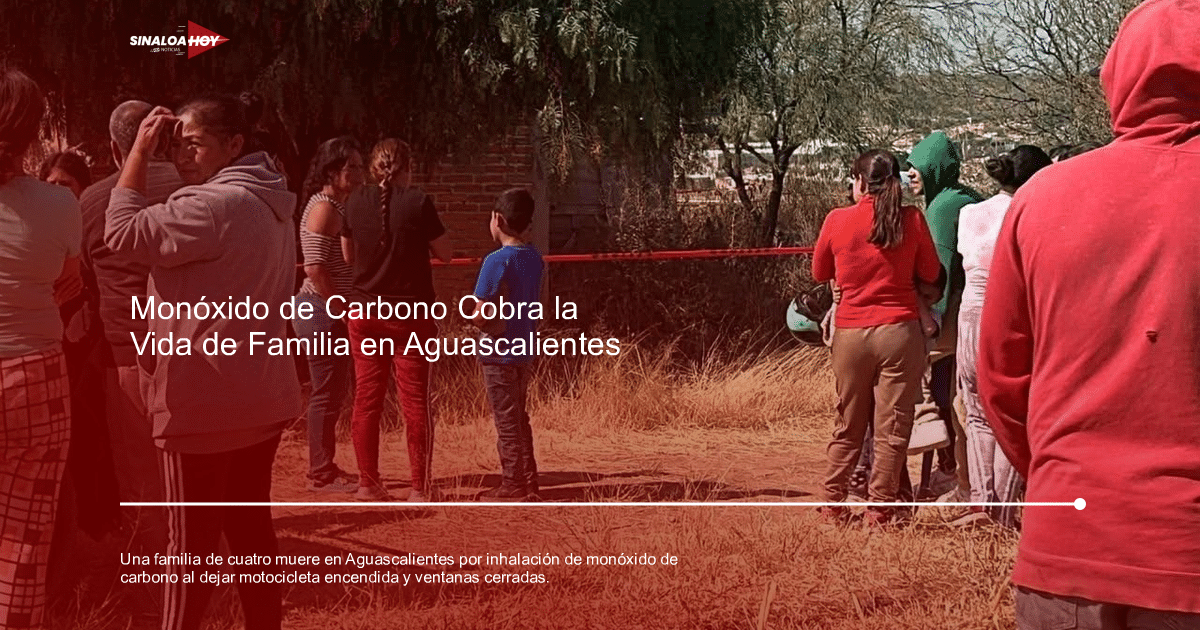 Grupo de personas en La Ladrillera, Aguascalientes, tras incidente de monóxido de carbono.