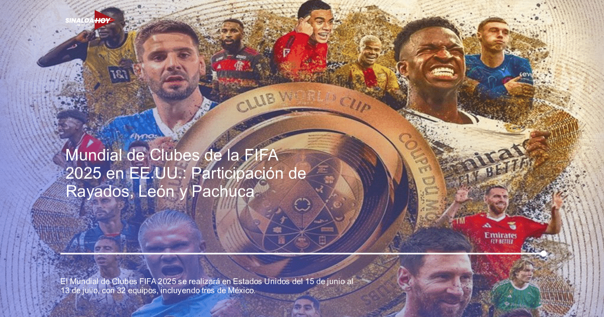 Trofeo del Mundial de Clubes FIFA 2025 rodeado de futbolistas de élite.