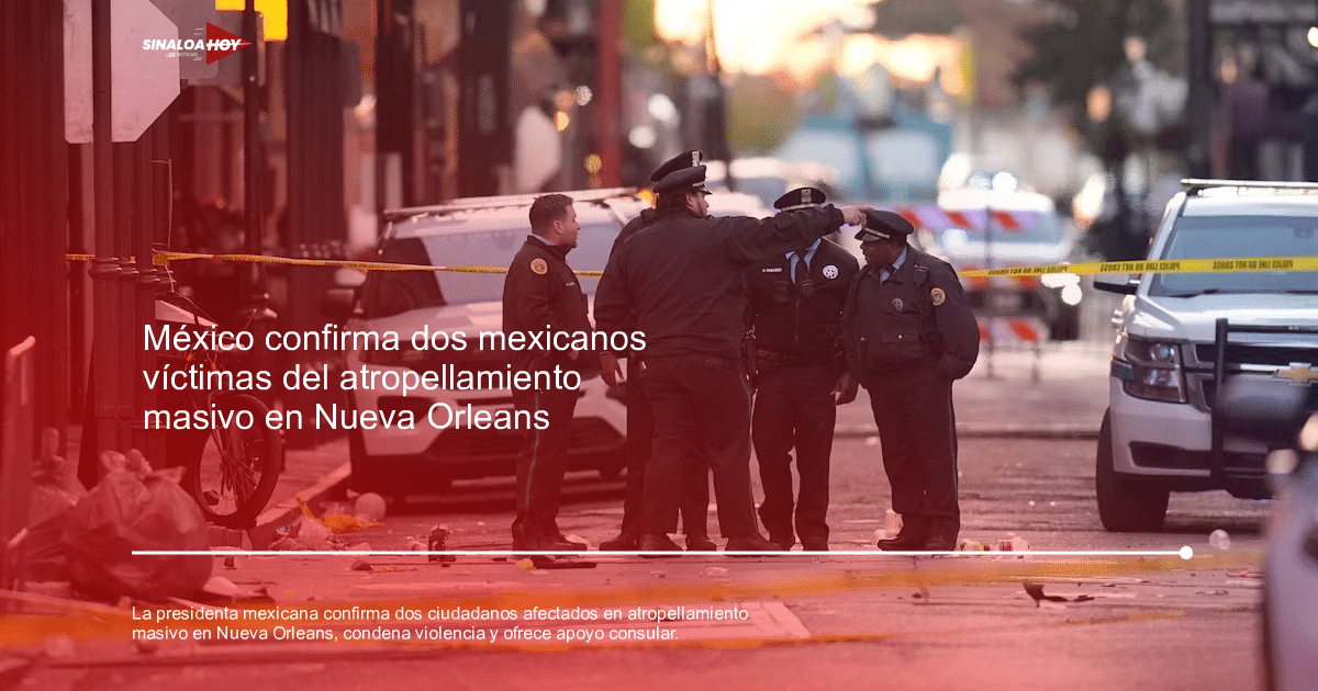 Oficiales de policía en una escena de crimen en Nueva Orleans, con línea amarilla y vehículos policiales presentes.