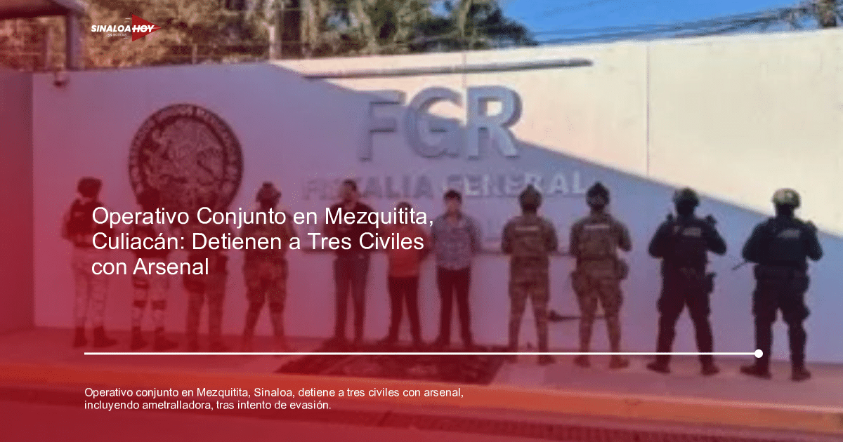 Detención de sospechosos frente a la FGR durante operativo en Mezquitita.