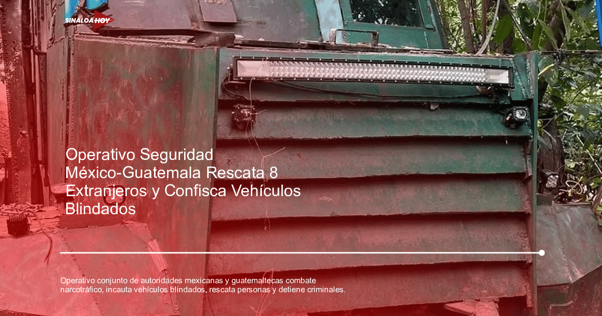 Camión verde robusto en entorno natural, parte de operativos de seguridad en frontera México-Guatemala.