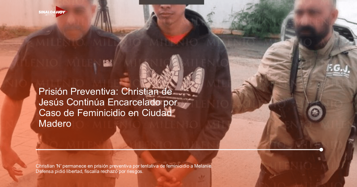 Detención de acusado de feminicidio en Ciudad Madero por agentes de seguridad.