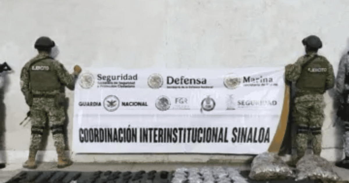Fuerzas de seguridad en operativo en Sinaloa frente a cartel de coordinación interinstitucional.