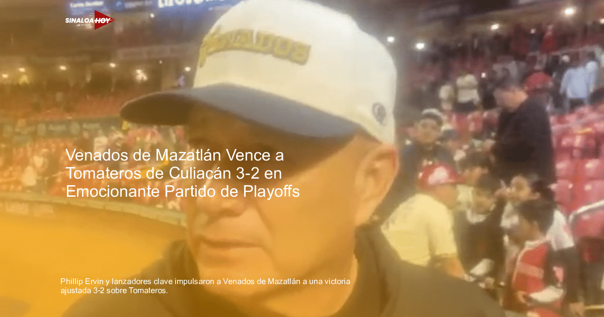 Phillip Ervin entrevistado en el estadio tras victoria de Venados de Mazatlán