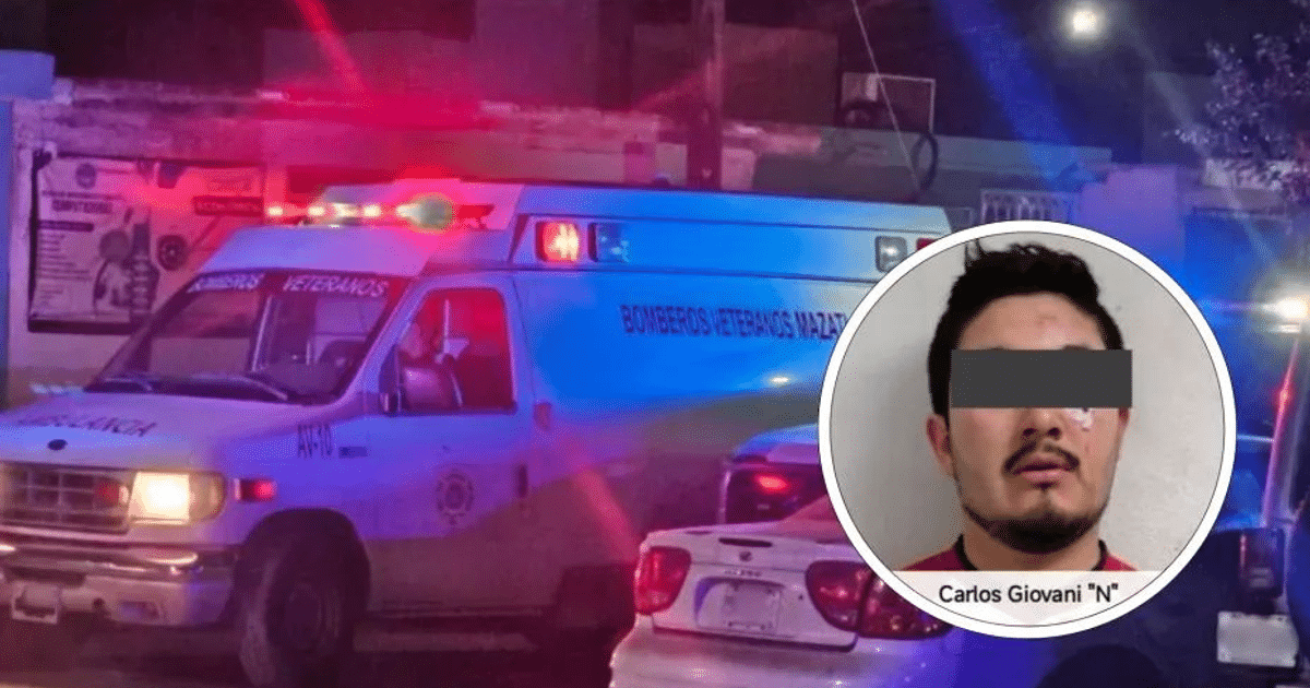 Ambulancia con luces intermitentes en escena nocturna de emergencia, retrato de Carlos Giovani 'N'.