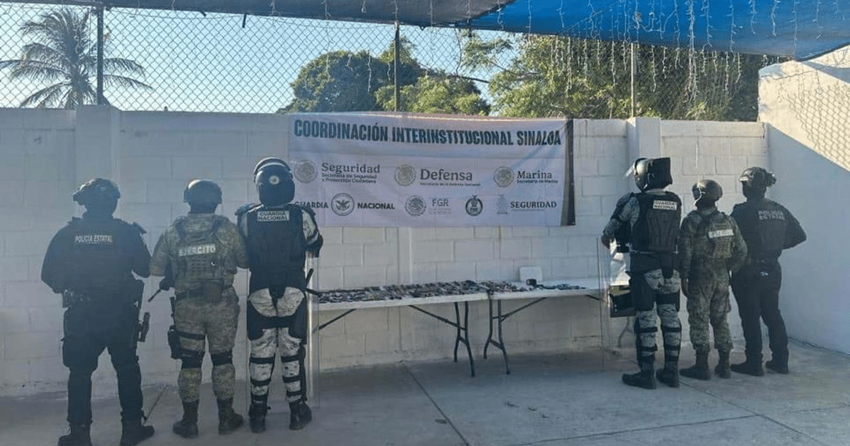 Agentes de seguridad en operativo de coordinación interinstitucional en Sinaloa