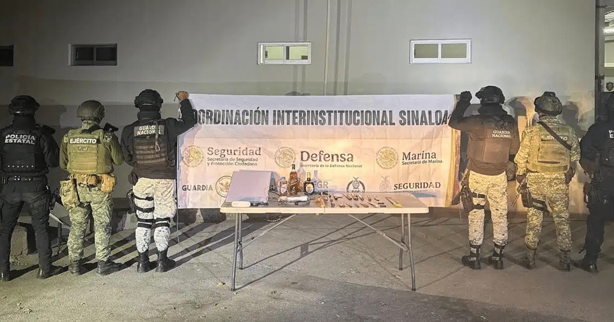 Miembros de seguridad en operativo en Sinaloa