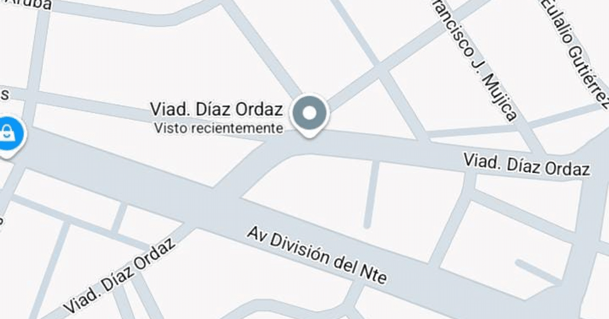 Mapa del Viaducto Díaz Ordaz y Av División del Nte en Ciudad Juárez, relacionado con un caso de hallazgo de un cuerpo calcinado.