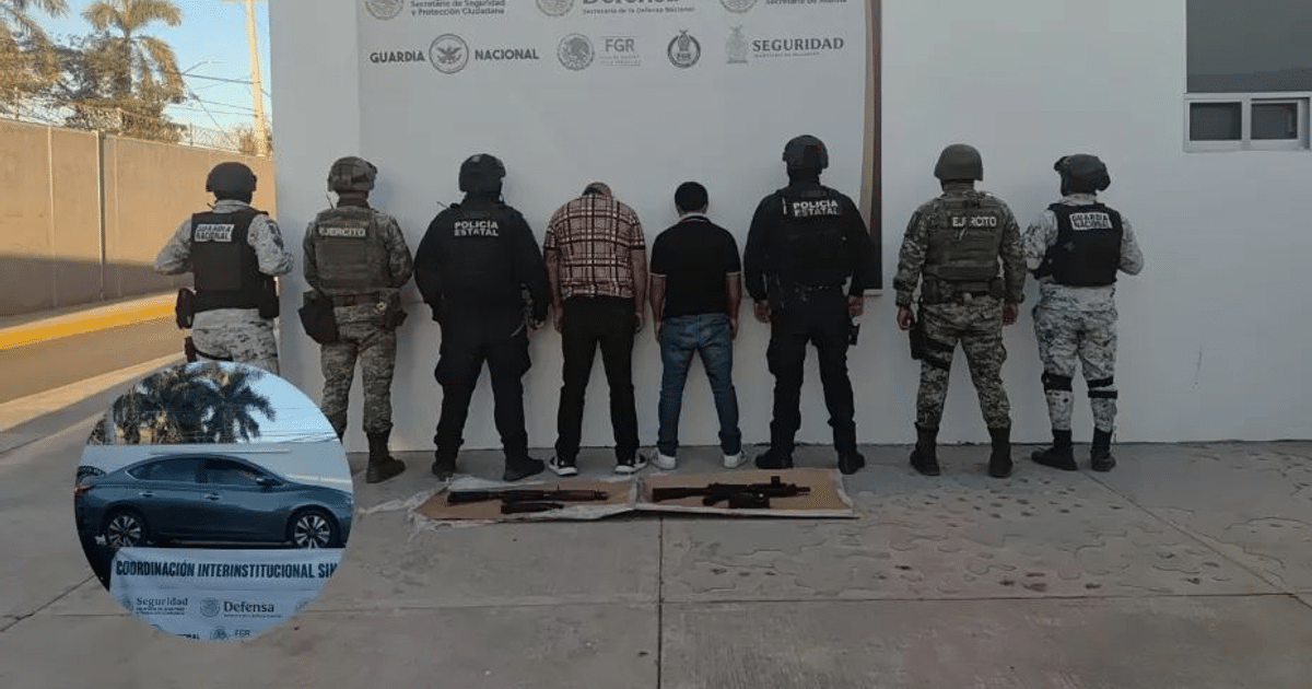 Operativo policial en Culiacán con detención de individuos y decomiso de armas