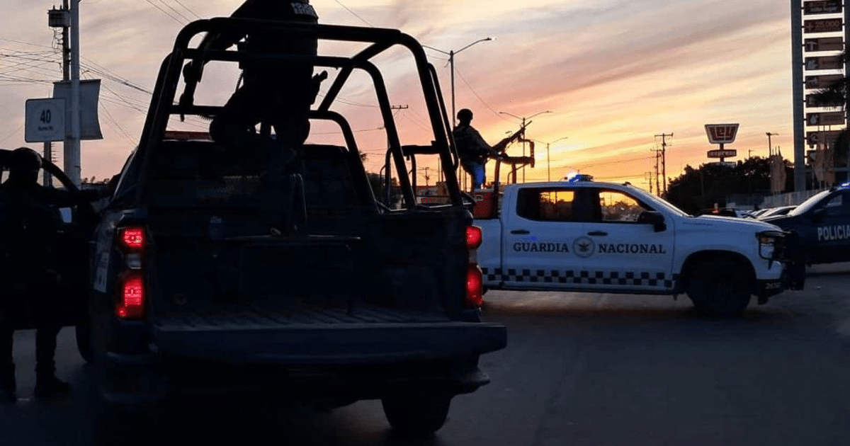 Vehículo de la Guardia Nacional en operativo de seguridad en Culiacán