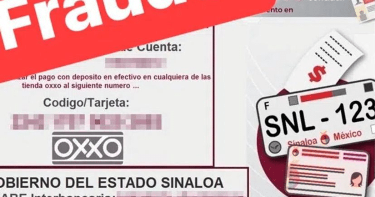 Aviso de fraude en trámites viales en Sinaloa con fichas de pago falsas