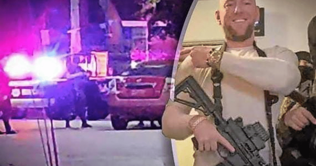 Escena de emergencia policial con luces y hombre armado en Atizapán de Zaragoza