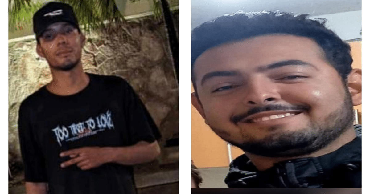 Dos jóvenes, uno en camiseta negra al aire libre y otro sonriendo en interior, vinculados a incidente en Mazatlán.