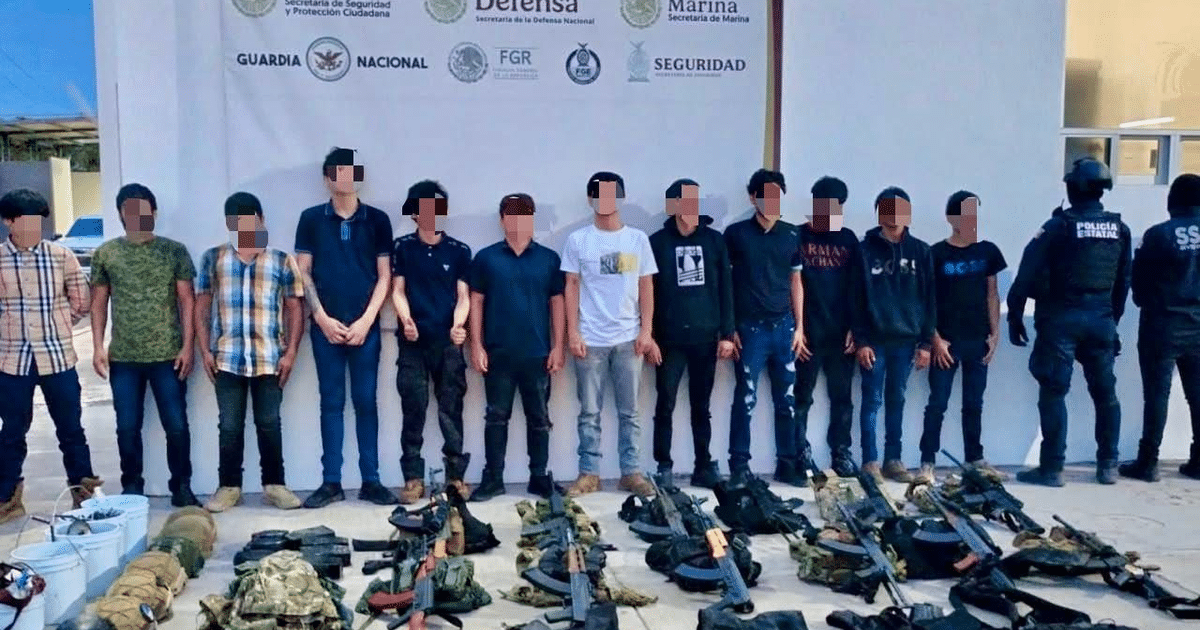 Operativo de seguridad en Culiacán con detenidos y armas incautadas