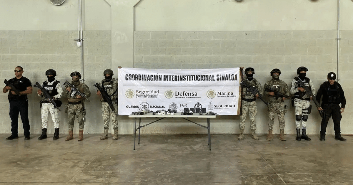 Agentes de seguridad en operativo de coordinación interinstitucional en Sinaloa