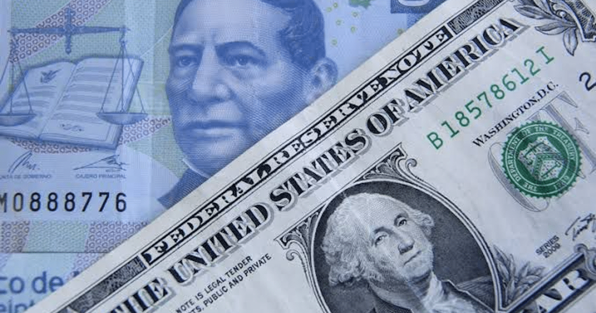 Billete de un dólar estadounidense junto a un billete de pesos, mostrando detalles de seguridad y gráficos.