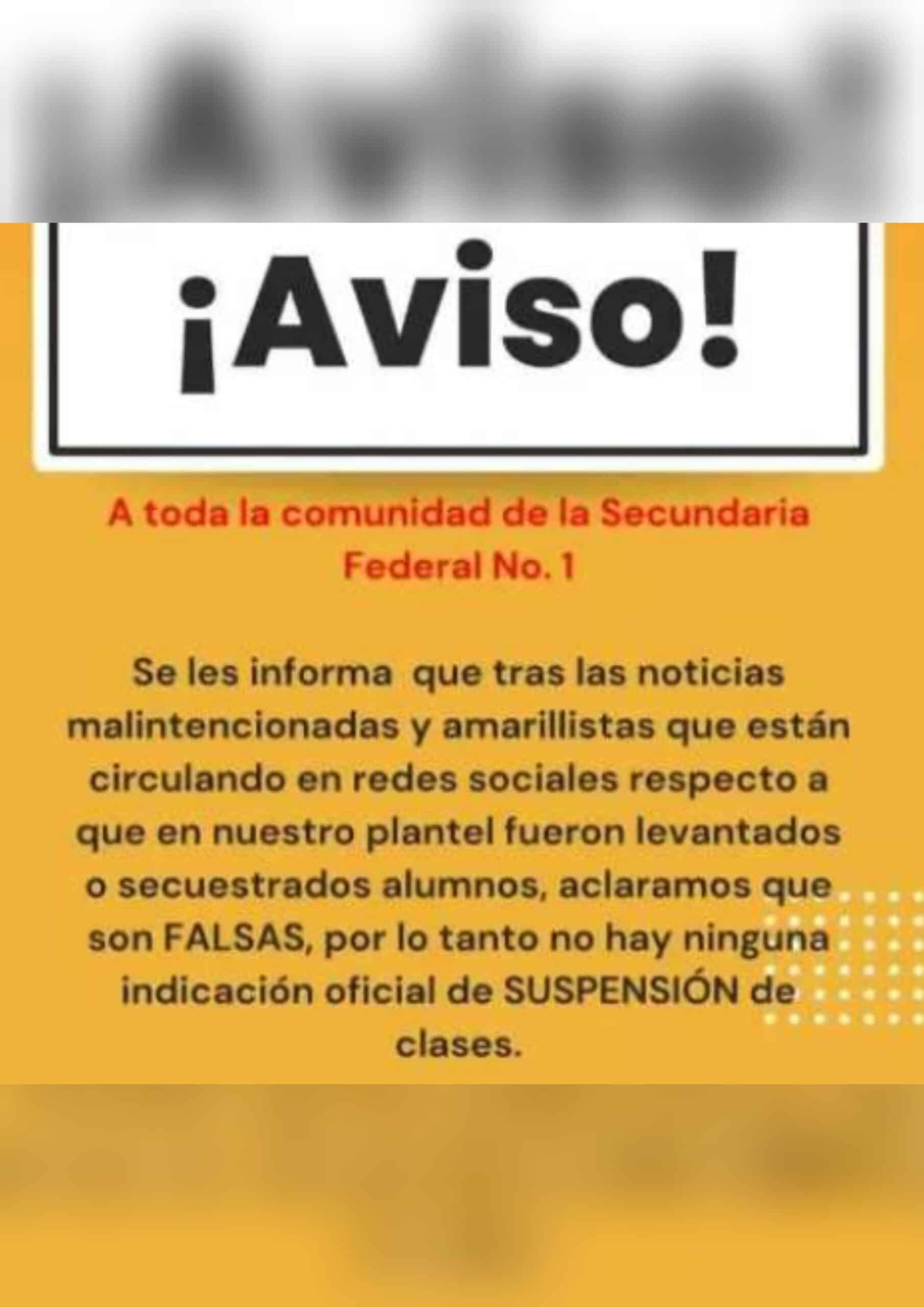 #EducaciónAmbiental, Alto al Secuestro, Censura en redes sociales, desmentido, Inseguridad