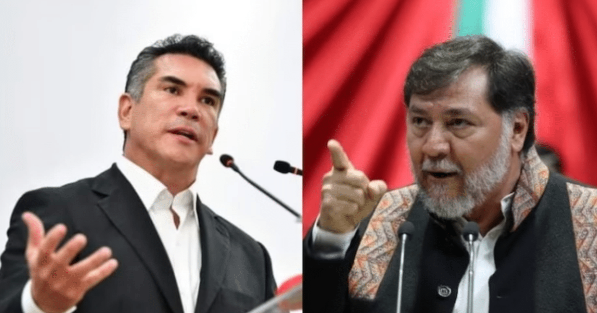 Alejandro Moreno en conferencia de prensa criticando a Gerardo Fernández Noroña