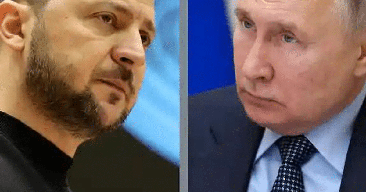 Dos rostros enfrentados simbolizando el diálogo entre Ucrania y Estados Unidos para un cese de hostilidades.