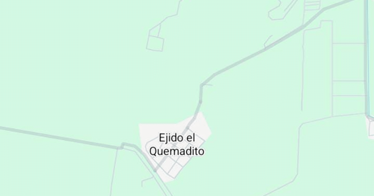 Mapa del Ejido El Quemadito en Culiacán, Sinaloa, con caminos y carreteras