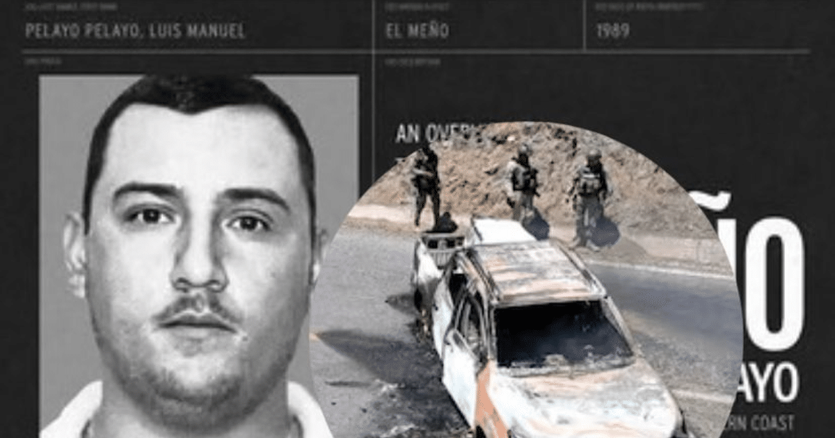 Retrato de 'El Meño' con vehículo quemado y soldados en operativo de Lo Arado