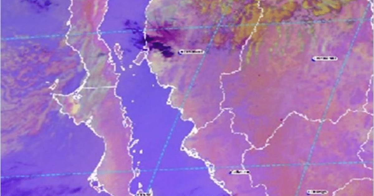 Imagen satelital en falso color de Sinaloa mostrando variaciones del terreno y cuerpos de agua.