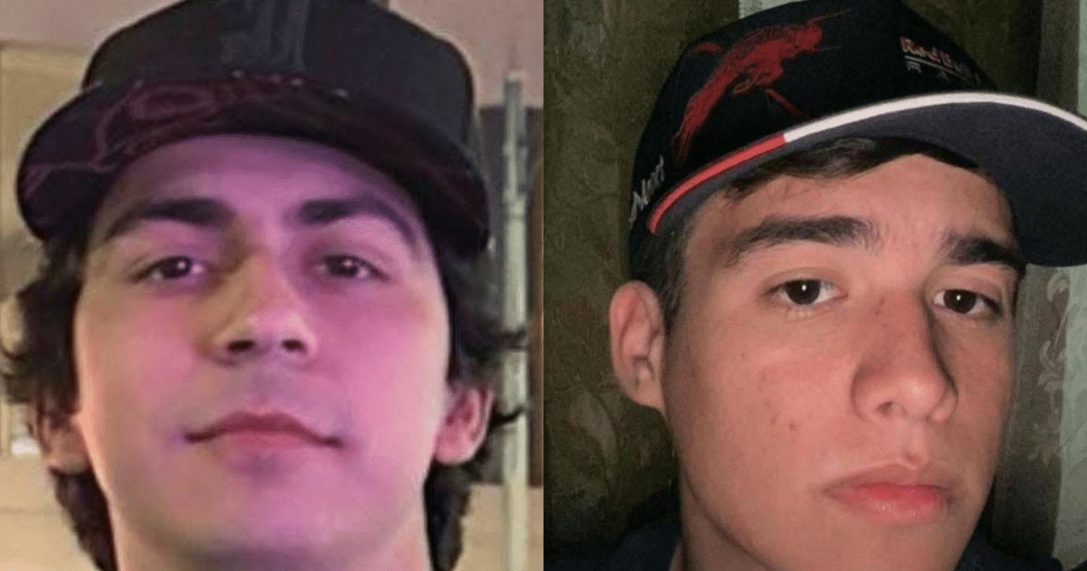 Dos jóvenes con gorras, posiblemente vinculados a un caso de desaparición en Culiacán.