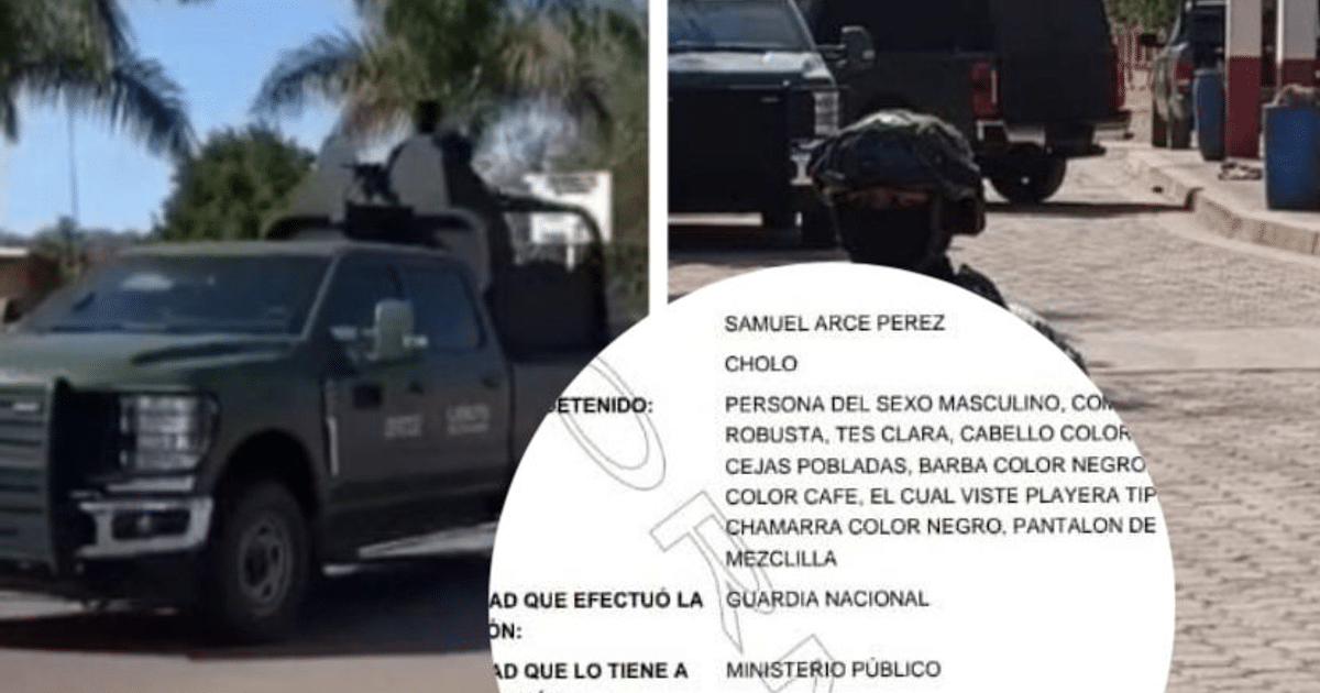 Vehículo militar y documento de detención en operativo de seguridad en Mocorito