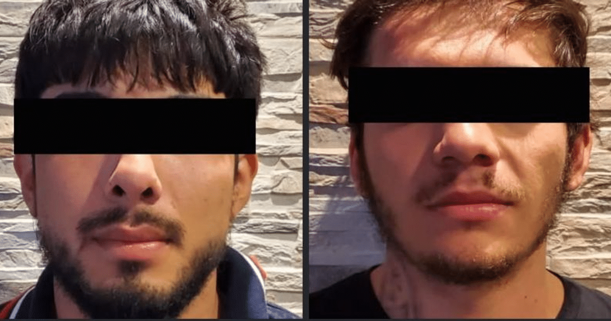 Dos hombres con barbas cortas y cabello, en un fondo de pared de piedra, relacionados con la detención de Jesús Manuel 'N' en Culiacán.
