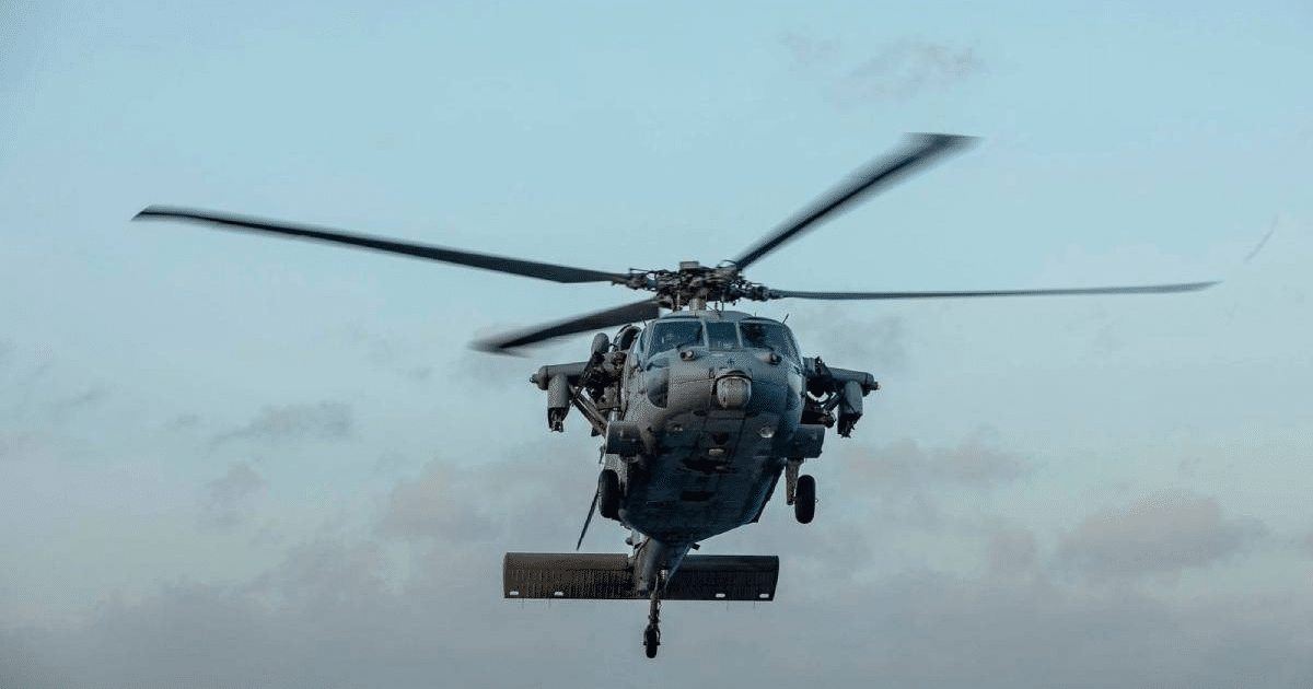 Helicóptero de la CBP en descenso sobre Otay Mountain