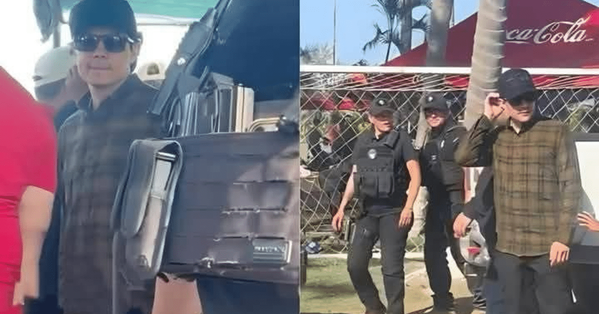 Markitos Toys rodeado de escoltas en Puerto Vallarta